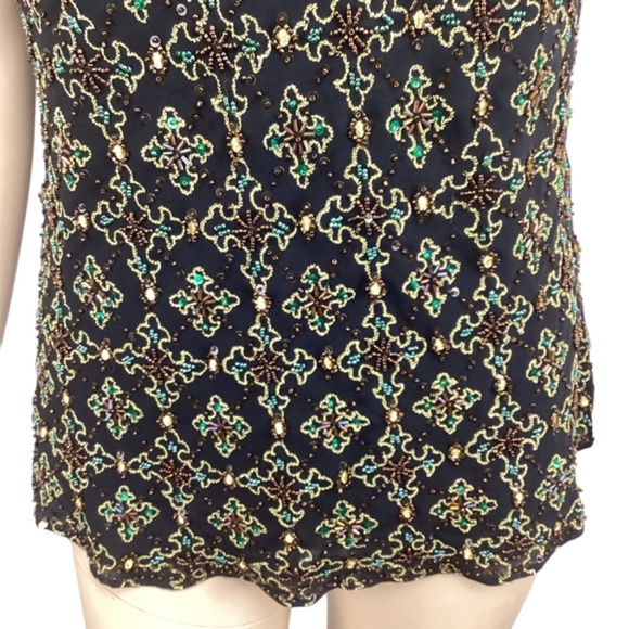 NWT‎ INC International Concepts Beaded top size 10 Adjustable Straps Black - Picture 5 of 7